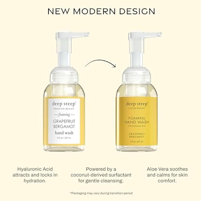 Deep Steep GRAPEFRUIT BERGAMOT FOAMING HAND SOAP, 8 FZ - Image 2